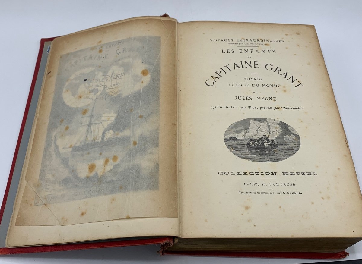 Book Jules Vernes The Children Of Captain Grant, Hetzel-photo-6