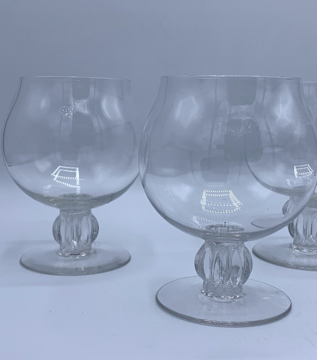 Verres En Cristal , Lalique Modèle Alger -photo-3