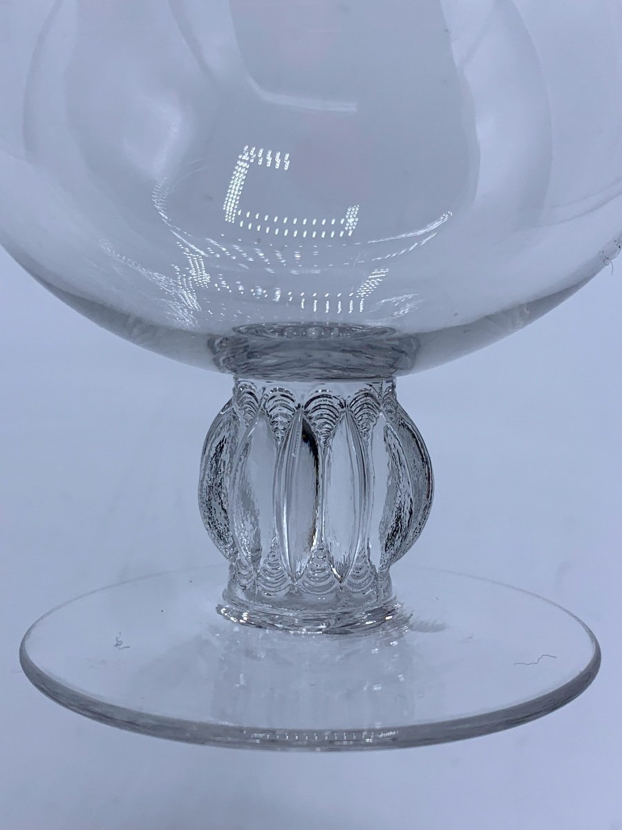 Verres En Cristal , Lalique Modèle Alger -photo-1