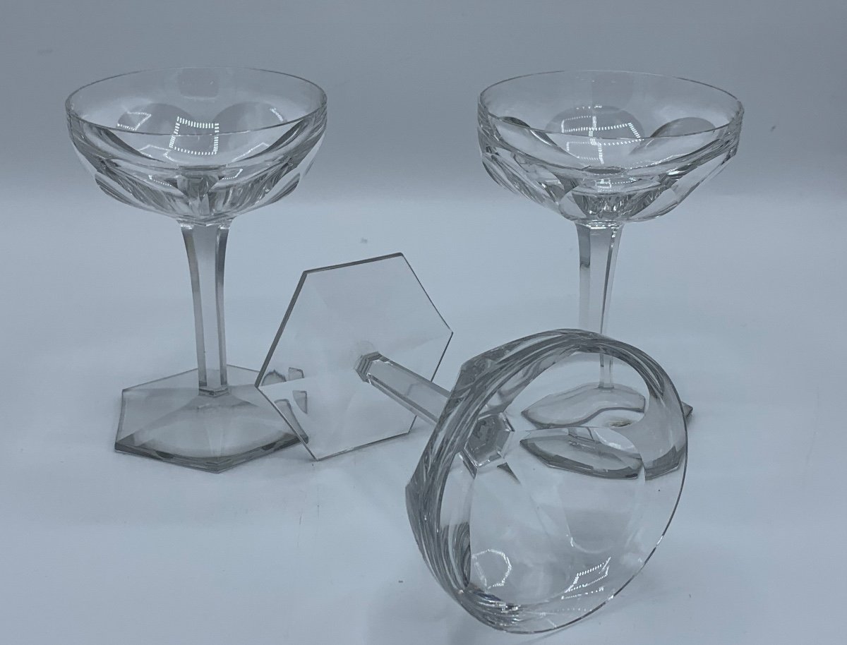 Champagne Glasses, Baccarat Crystal Compiegne Model-photo-4