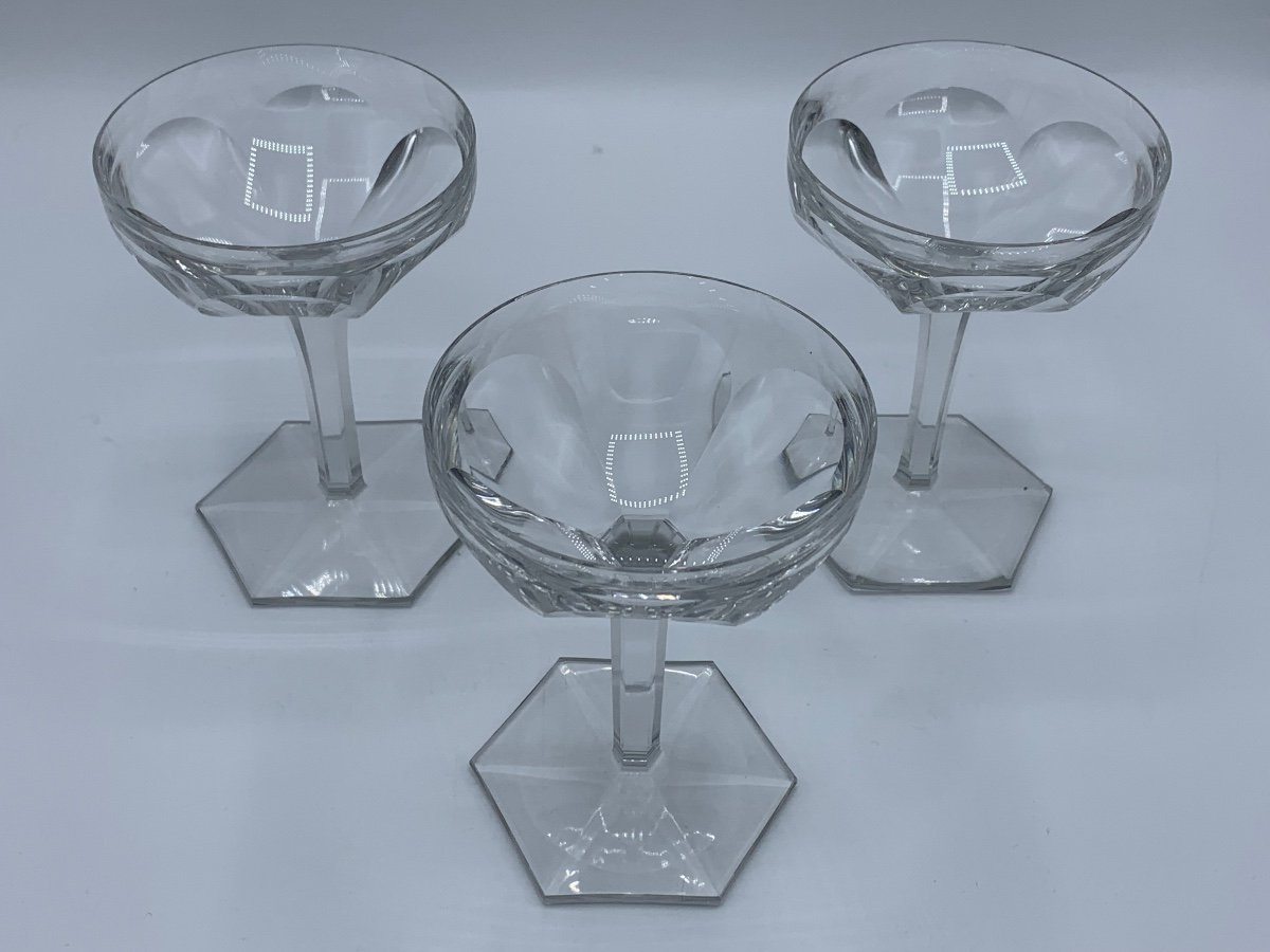 Champagne Glasses, Baccarat Crystal Compiegne Model-photo-8
