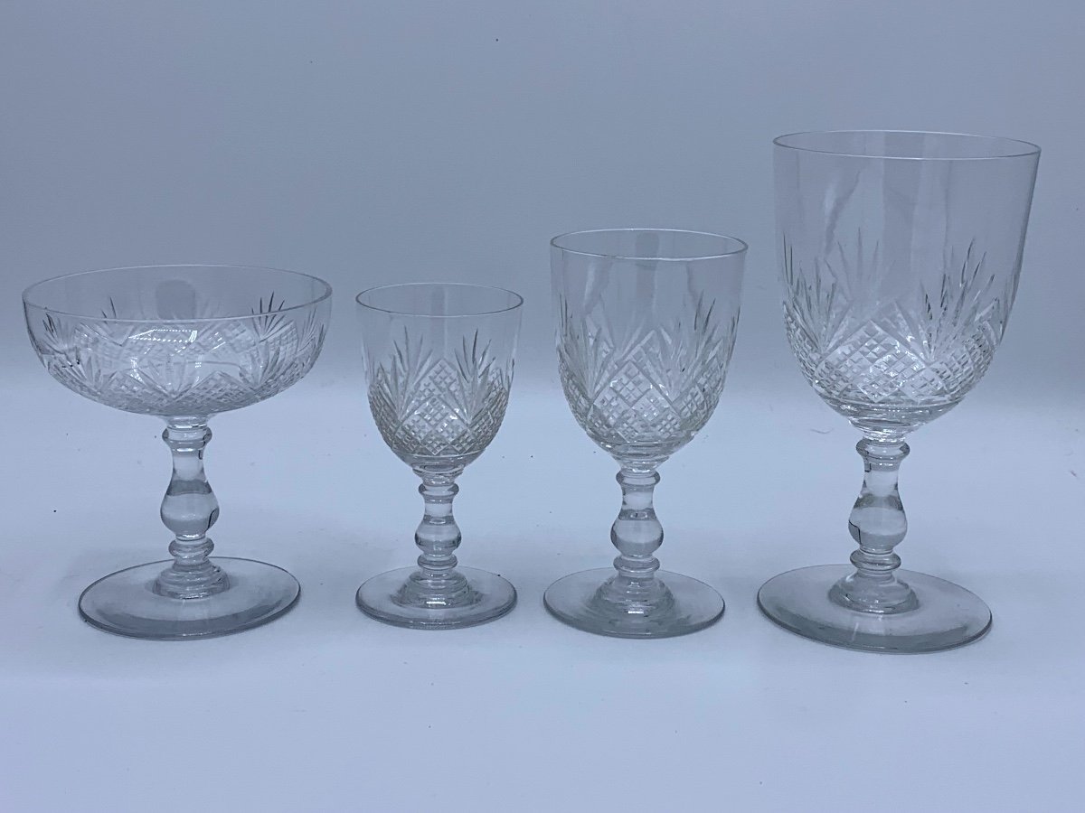 Baccarat Crystal Glasses Service Douai Model -photo-2