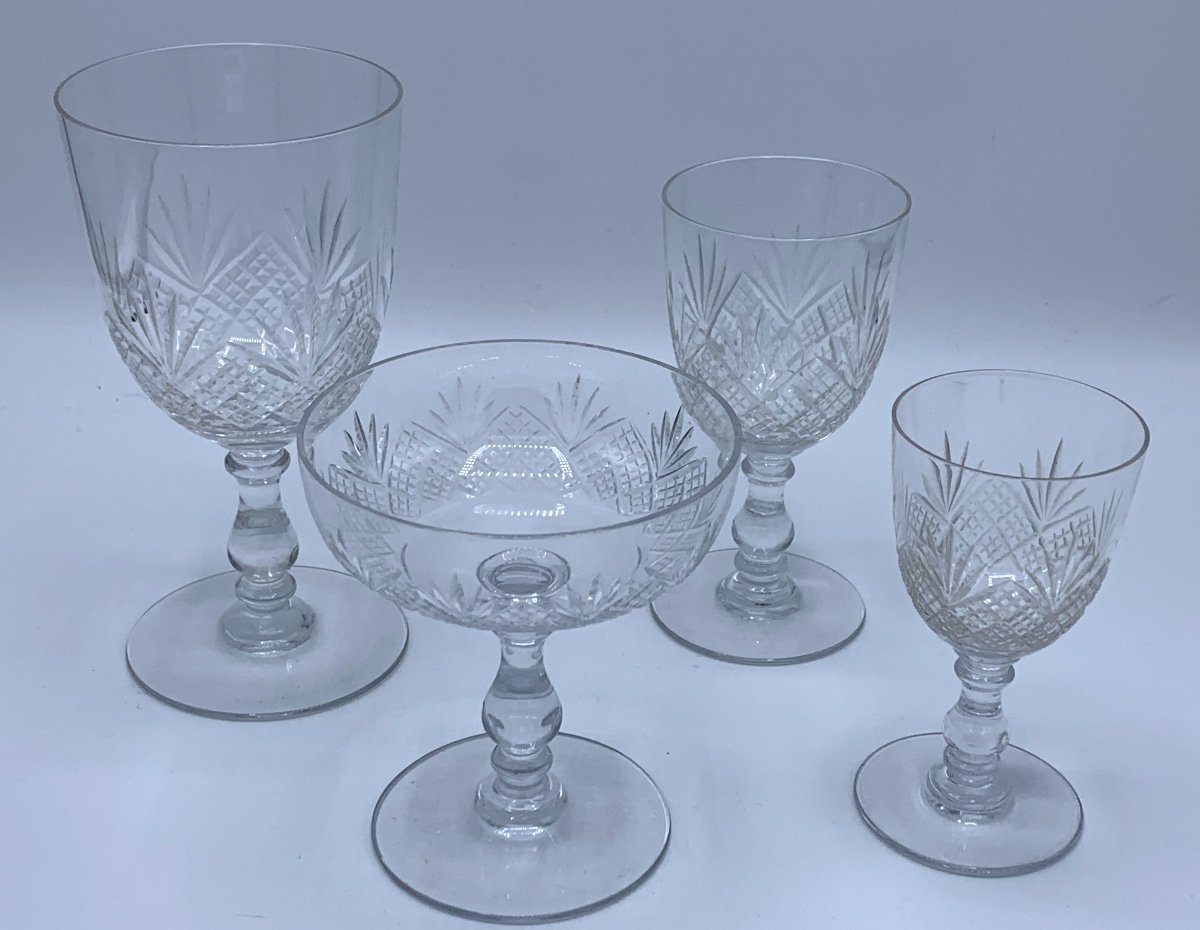 Baccarat Crystal Glasses Service Douai Model 