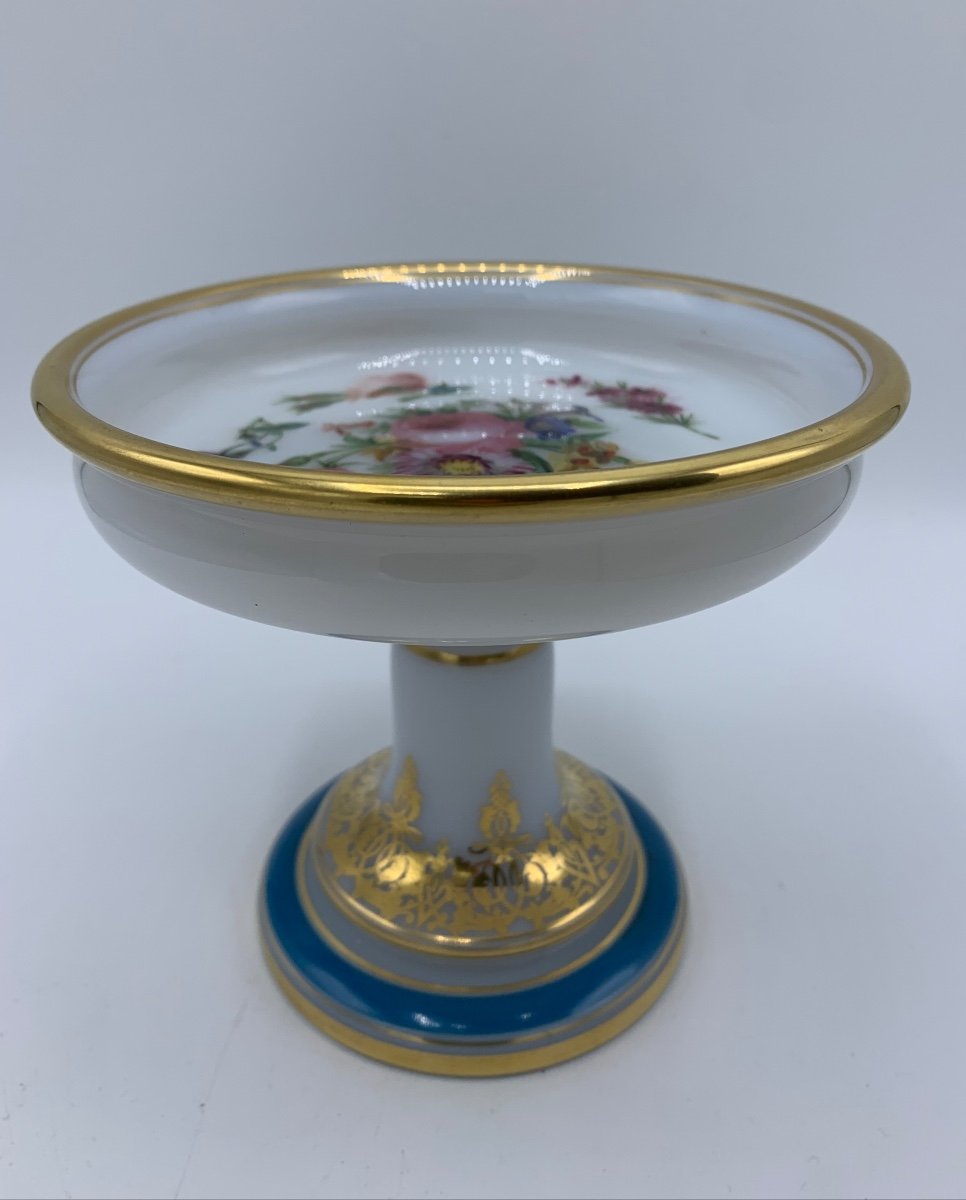 Cup On Stand In Painted Opaline, 19th, Delavigne Workshop 