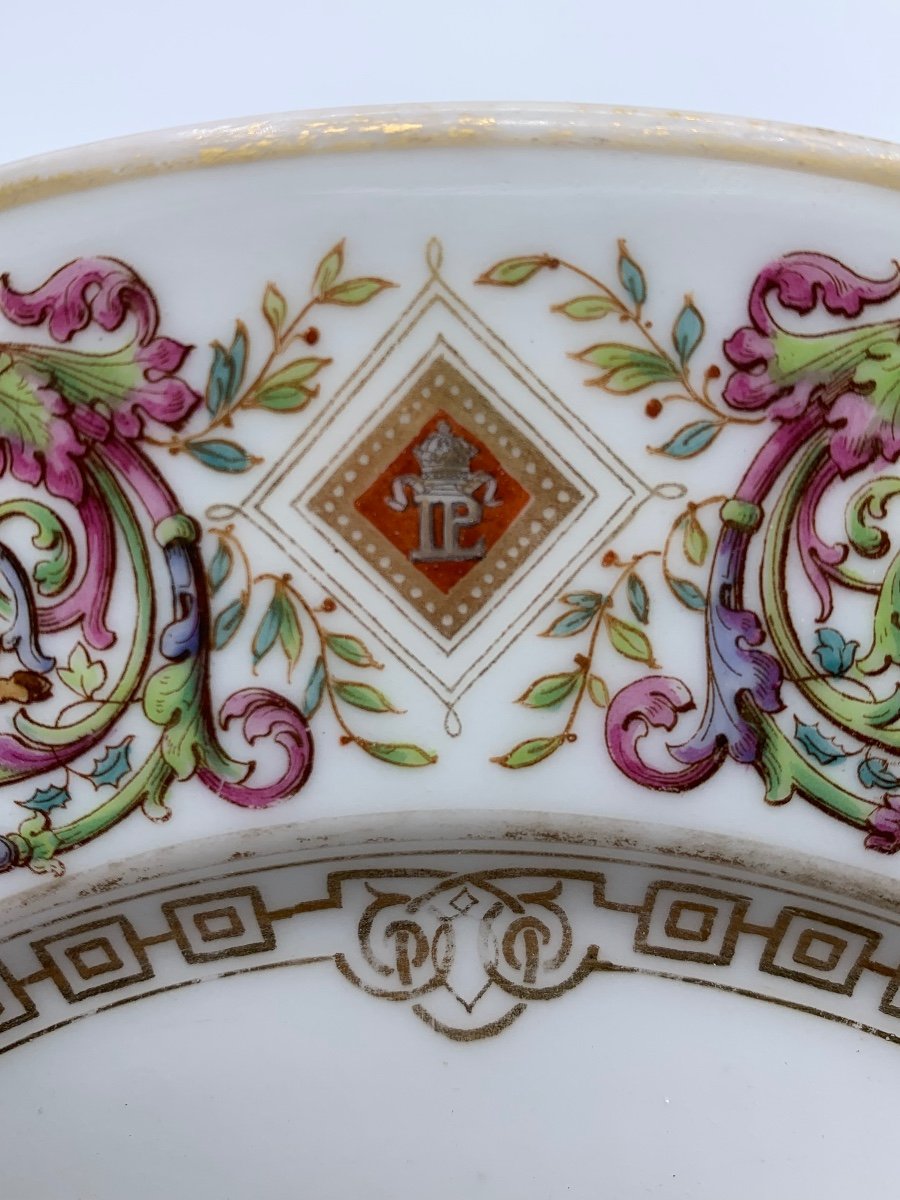 Assiette En Porcelaine De Sevres  ,Louis Philippe , Château De Fontainebleau , 1846-photo-3