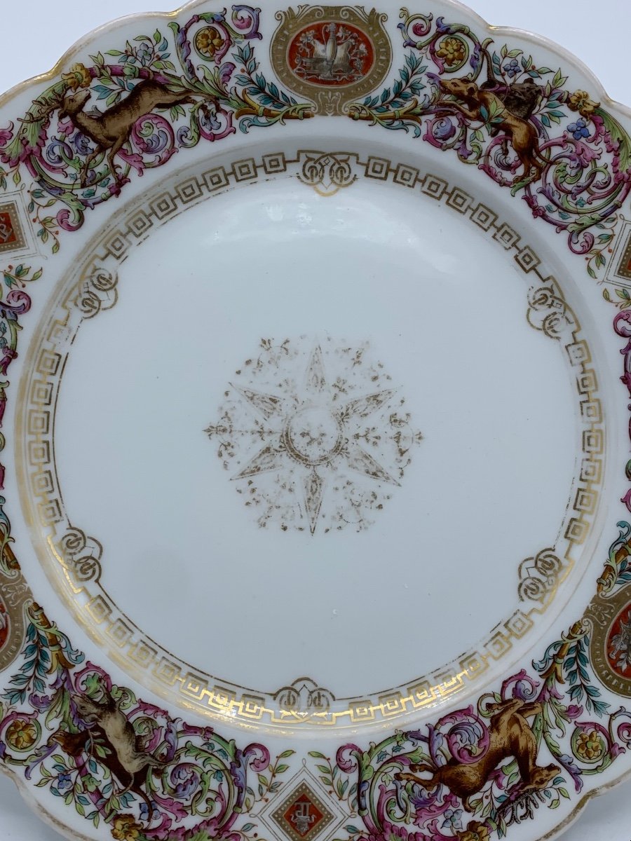 Assiette En Porcelaine De Sevres  ,Louis Philippe , Château De Fontainebleau , 1846-photo-7