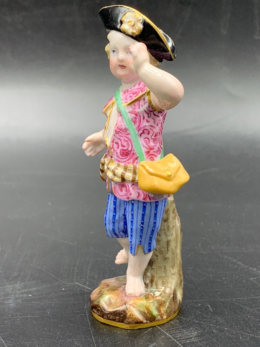 Porcelain Statue From Meissen, Saxony, Late 18th Century, The Postman -photo-2
