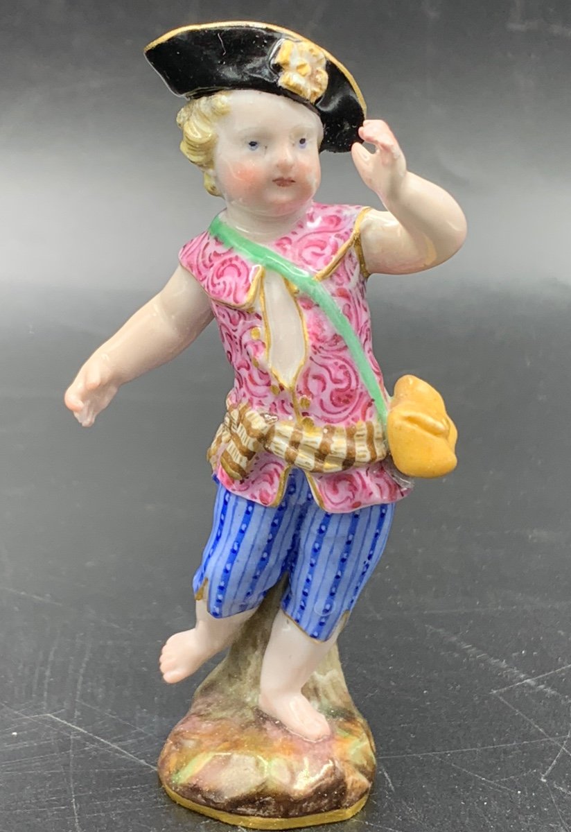 Porcelain Statue From Meissen, Saxony, Late 18th Century, The Postman 