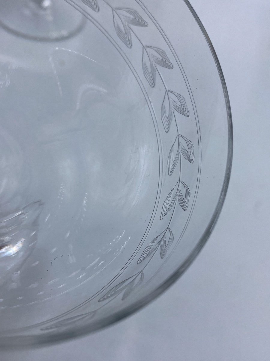 Verres à Eau  En Cristal Gravés ,  20eme -photo-2