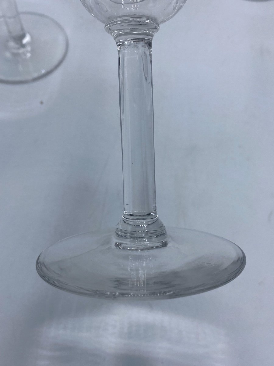Verres à Eau  En Cristal Gravés ,  20eme -photo-3