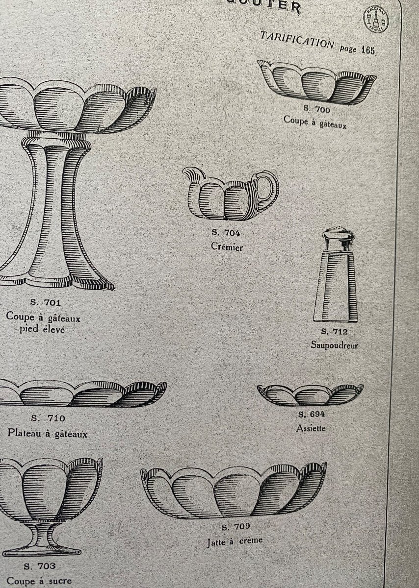 Saladier Et Coupelles En Cristal De  Baccarat Modèle Malmaison-photo-4