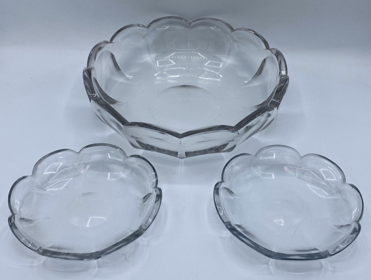 Saladier Et Coupelles En Cristal De  Baccarat Modèle Malmaison