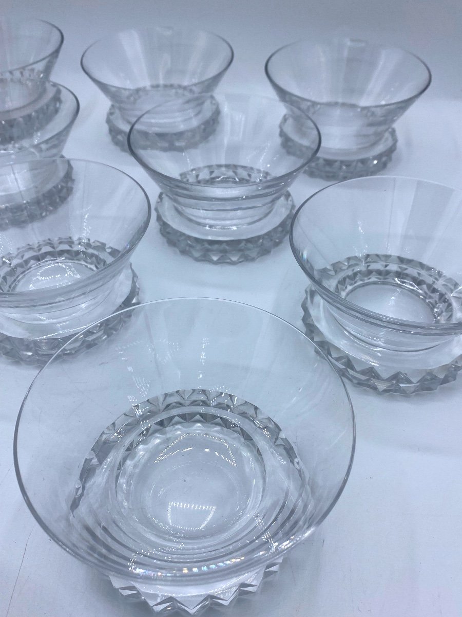 Coupes à champagne   En Cristal De Saint Louis Modèle Diamant -photo-1