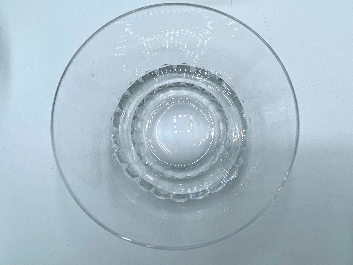 Coupes à champagne   En Cristal De Saint Louis Modèle Diamant -photo-3