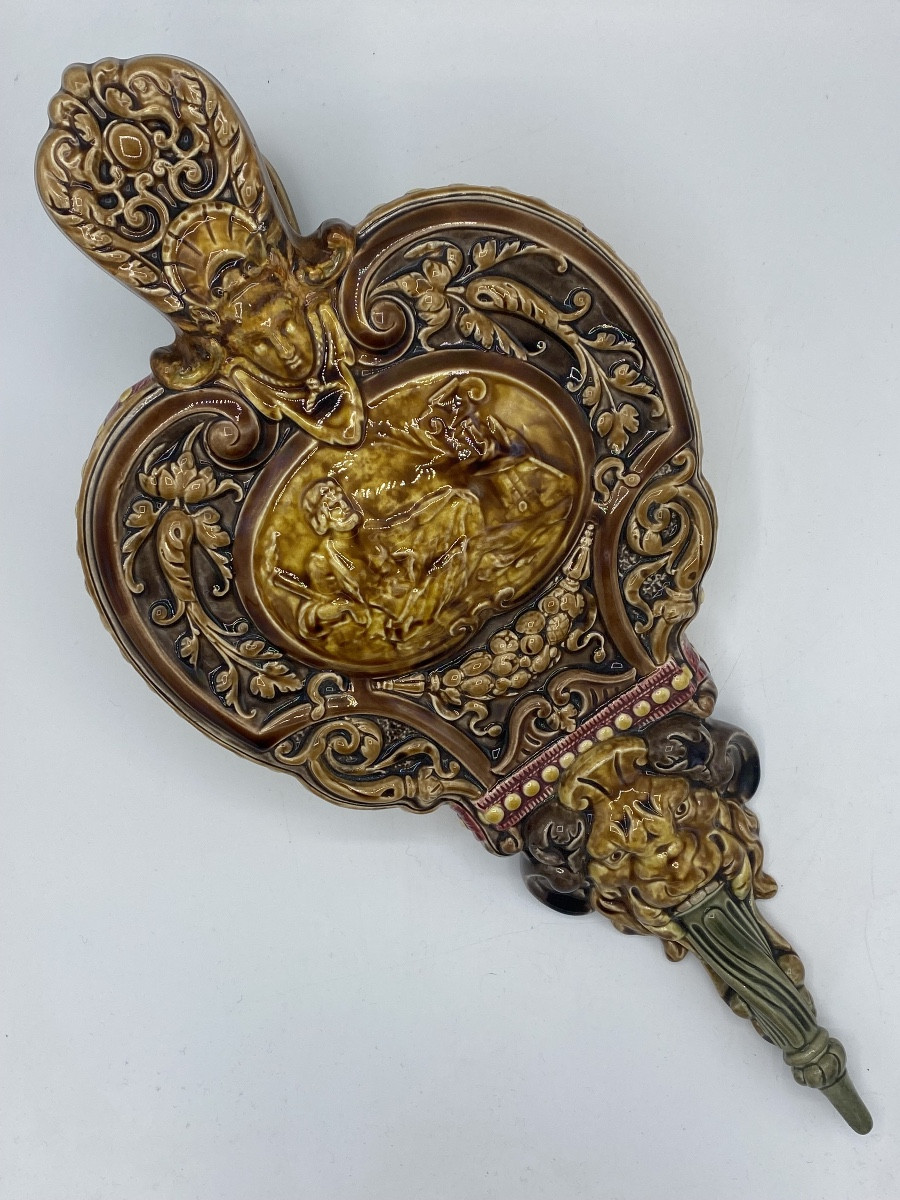 Soufflet ,Porte Bouquet , Faience Sarreguemines  1875