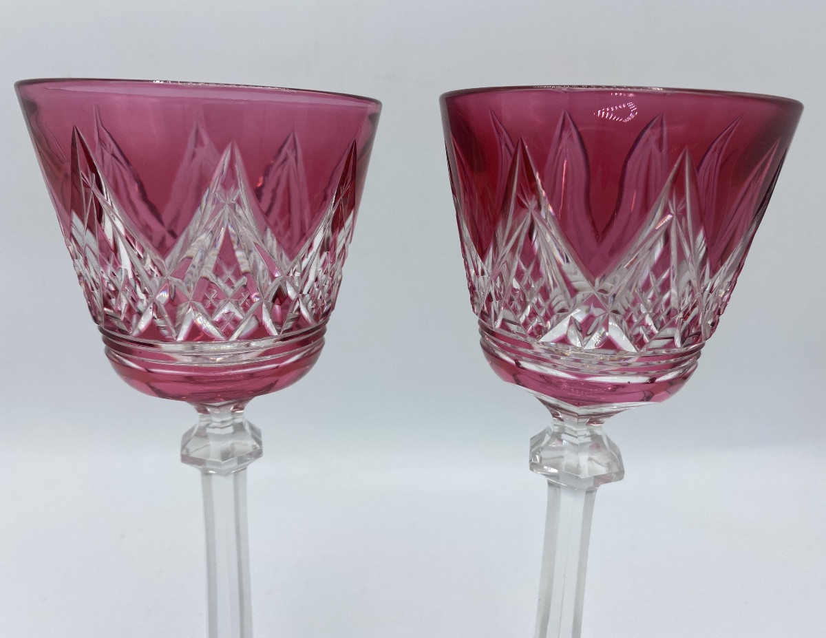 Verres Cristal , Roemer , Baccarat Modèle Louvois-photo-3