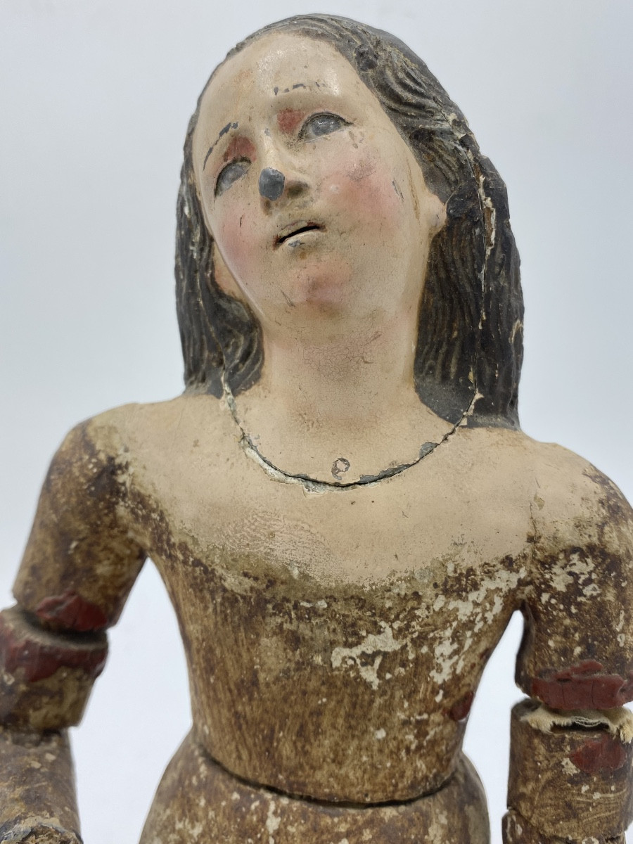 Polychrome Wooden Sculpture, 18th Century -photo-2