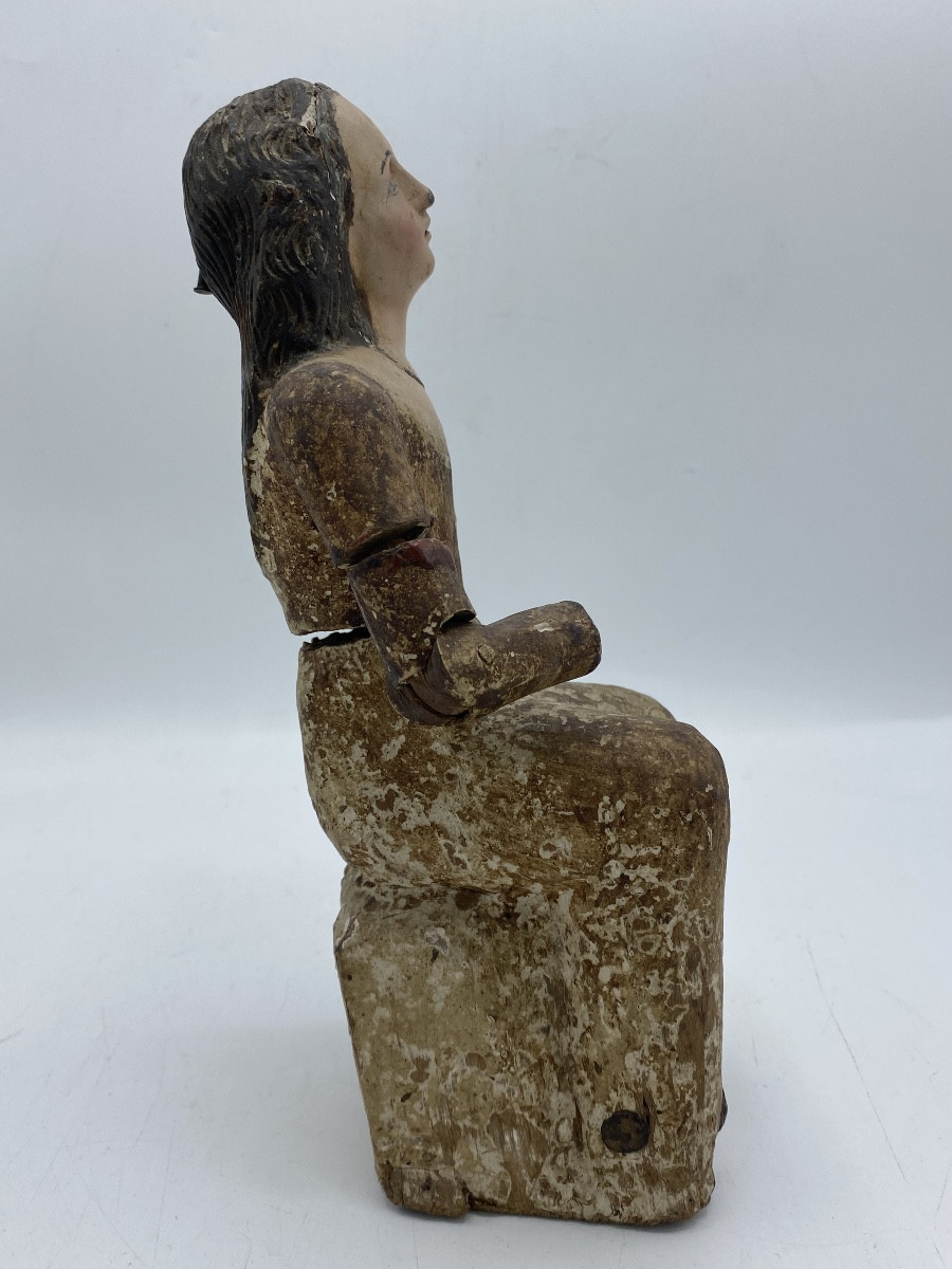 Polychrome Wooden Sculpture, 18th Century -photo-3