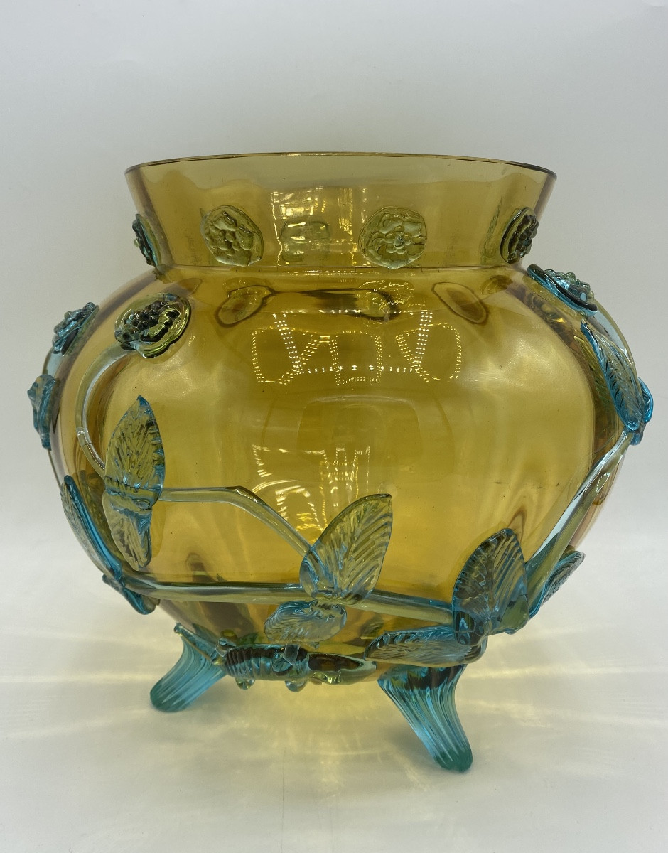 Large Auguste Jean Vase, Glass, Late 19th Century 