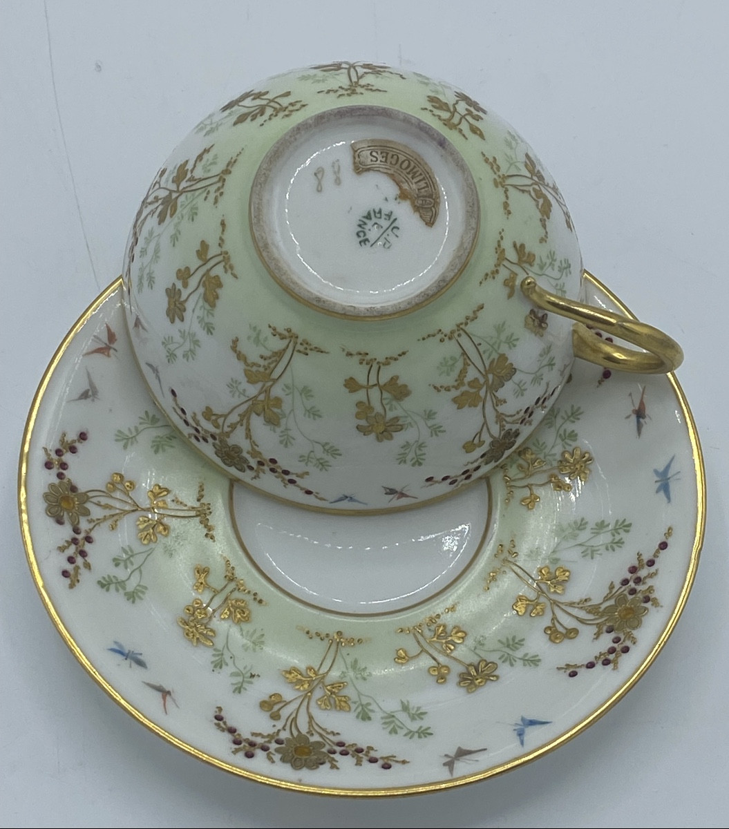 Tasse En Porcelaine De Limoges Jean  Pouyat -photo-4