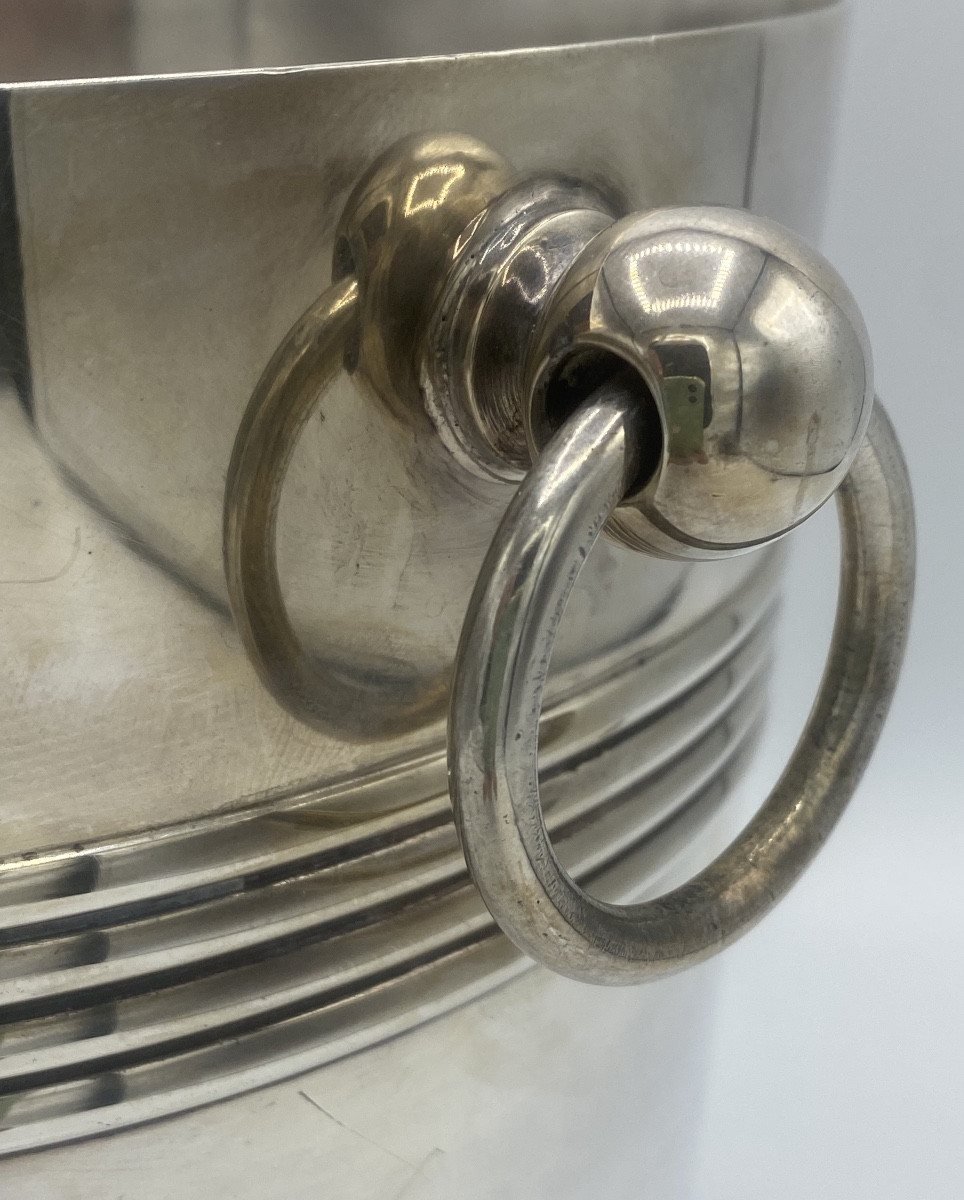 Seau à Champagne  Christofle , Gallia Art Déco , Métal Argenté -photo-2