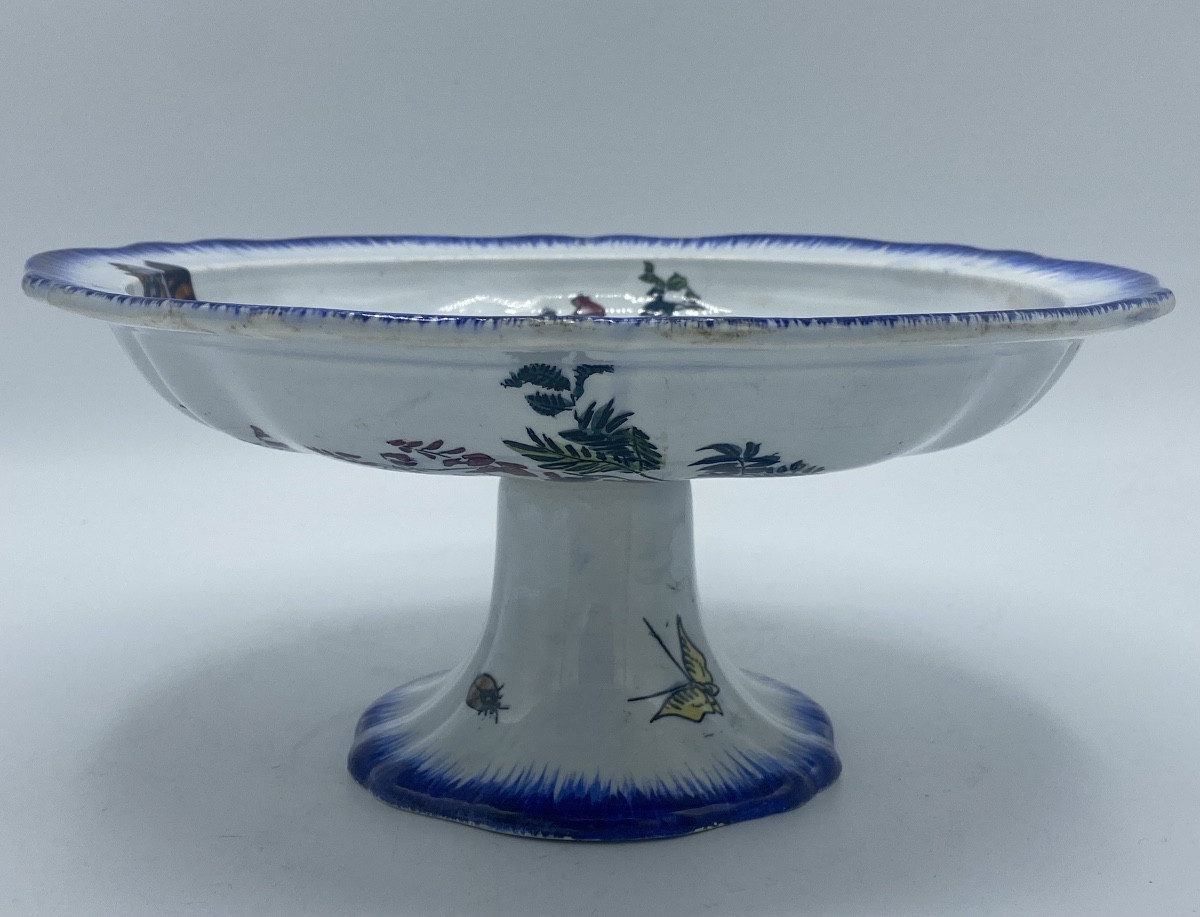 Creil And Montereau Earthenware Fruit Bowl, Rousseau Model -photo-5