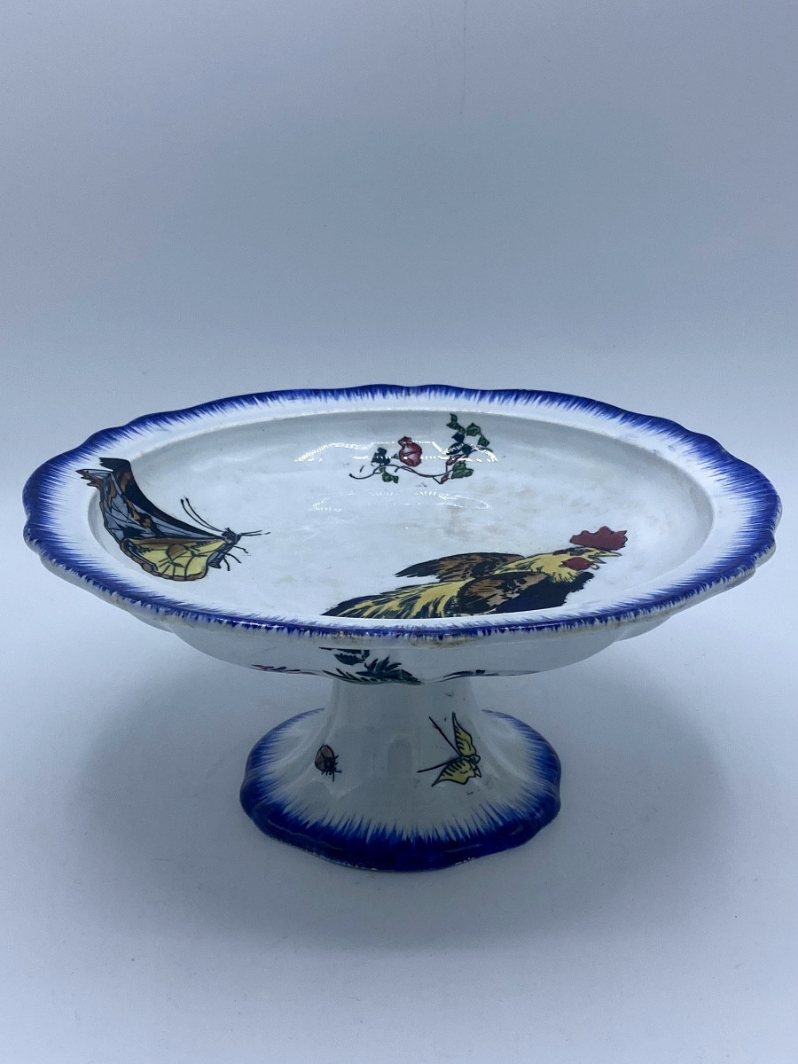 Creil And Montereau Earthenware Fruit Bowl, Rousseau Model 