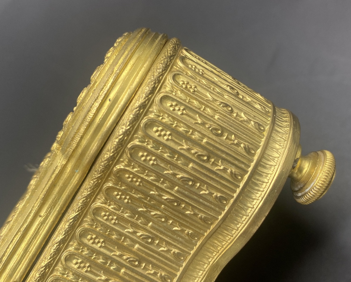 Box, Gilt Bronze Box And Miniature, 19th Century -photo-4