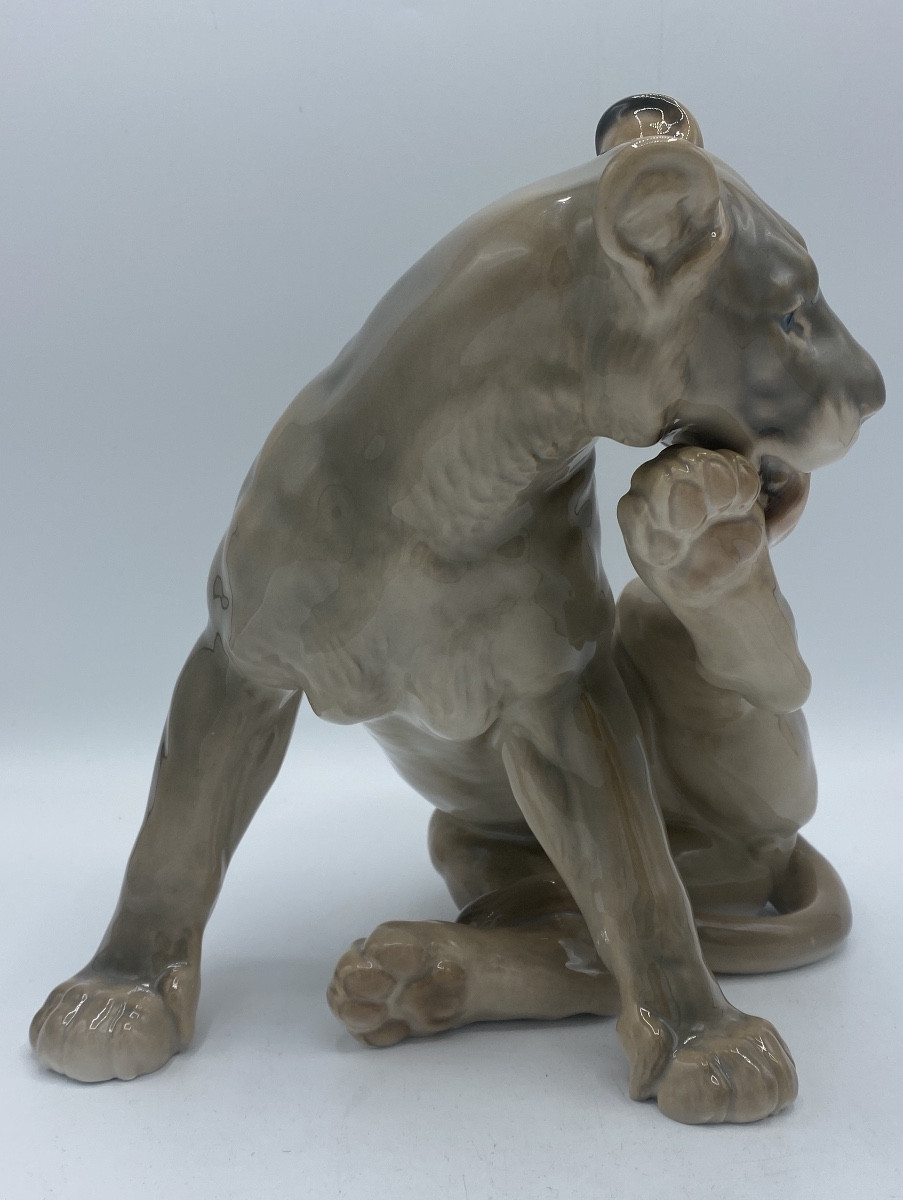 Lion, Royal Copenhagen Porcelain Fawn, 20th Century, Danish -photo-4