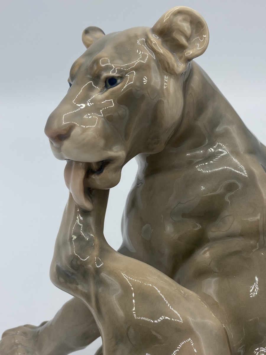Lion, Royal Copenhagen Porcelain Fawn, 20th Century, Danish -photo-4