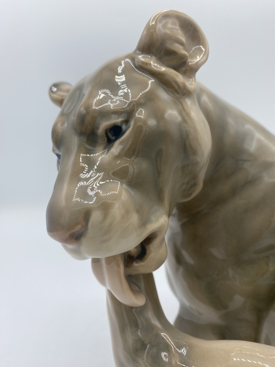 Lion, Royal Copenhagen Porcelain Fawn, 20th Century, Danish -photo-6