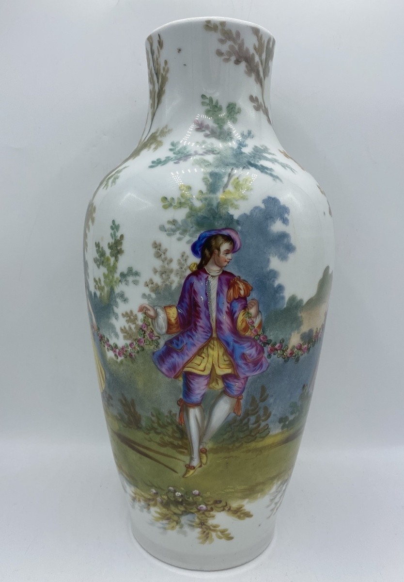  Vase En Porcelaine De Paris Milieu 19eme -photo-2