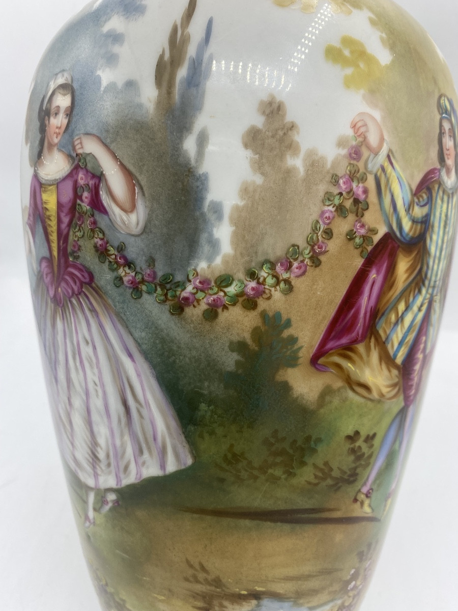  Vase En Porcelaine De Paris Milieu 19eme -photo-2
