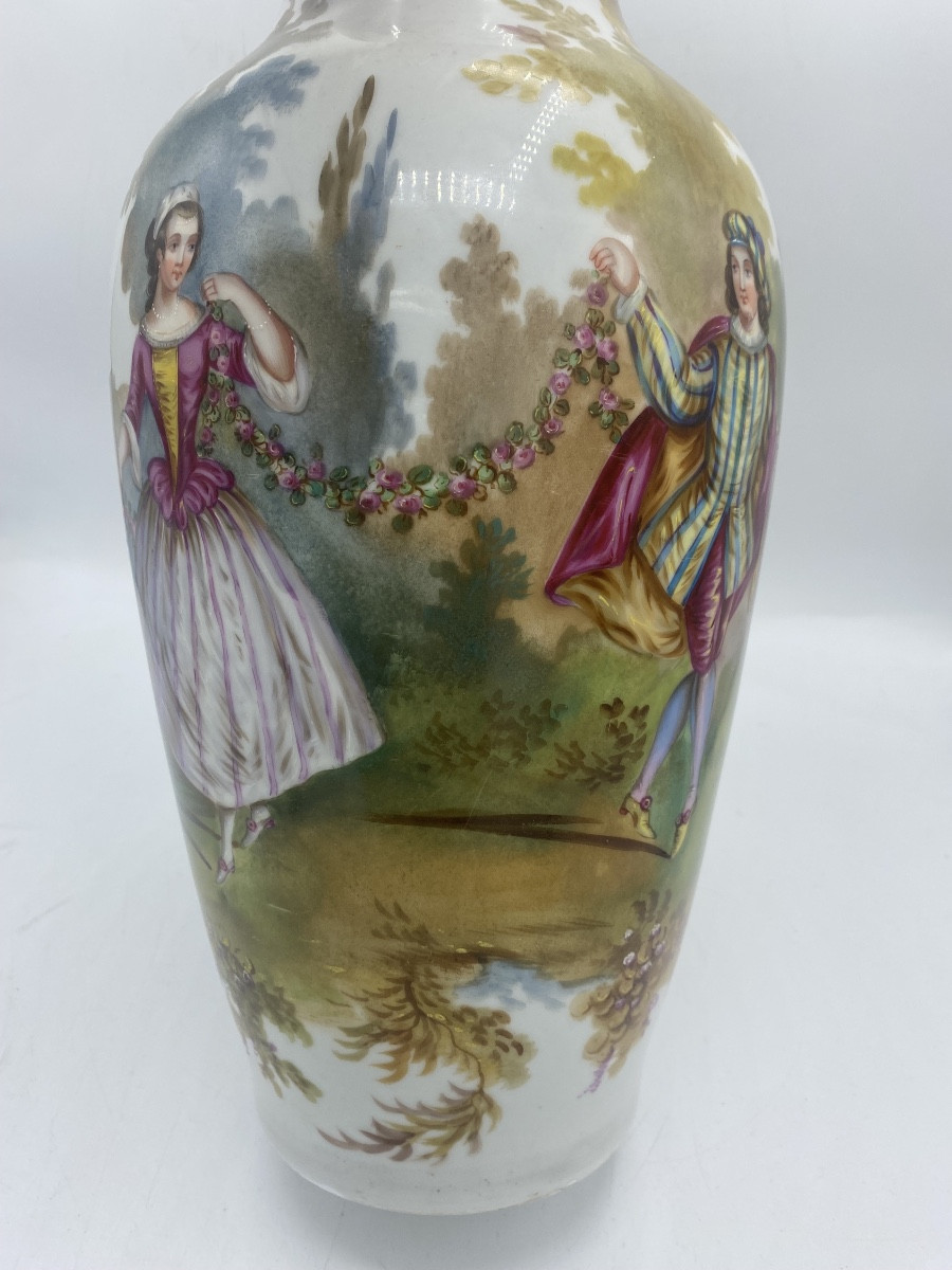  Vase En Porcelaine De Paris Milieu 19eme -photo-8