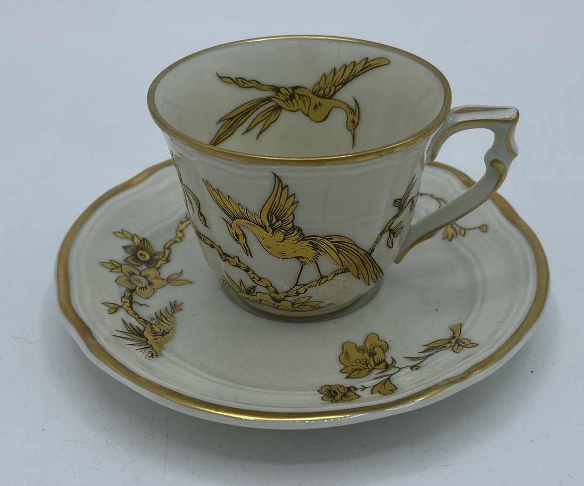 Tasse en porcelaine de Limoges Bernadaud modèle Reine Elisabeth -photo-2