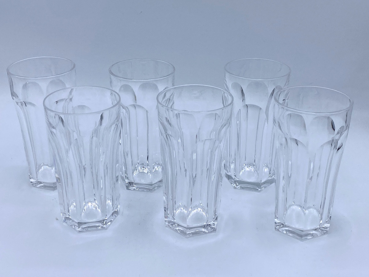 Verres à orangeade , chopes Baccarat Harcourt , Malmaison