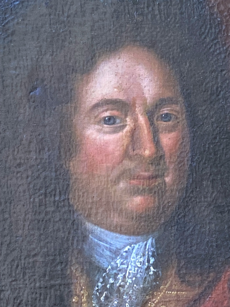 Oil Painting On Canvas, Portrait Of A Man, 18th Century -photo-2