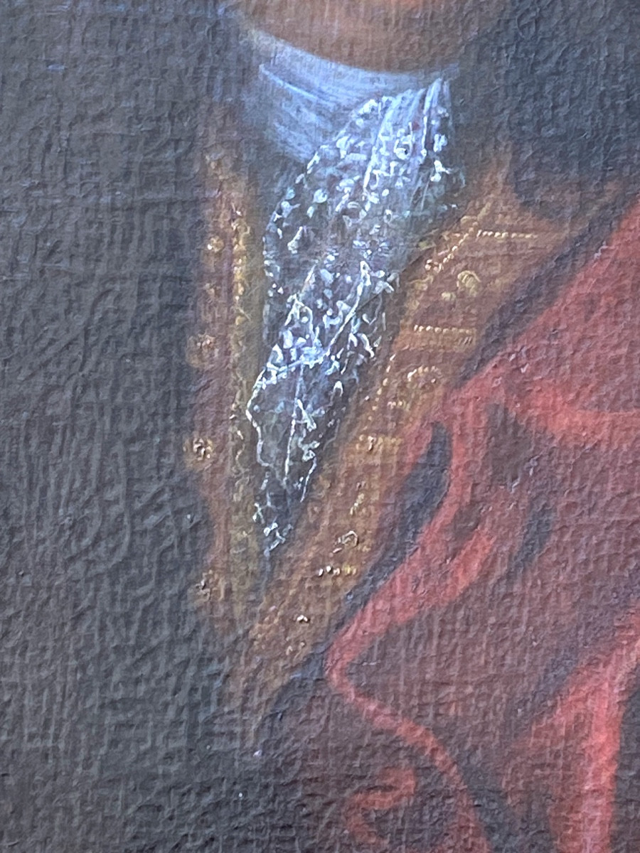 Oil Painting On Canvas, Portrait Of A Man, 18th Century -photo-3