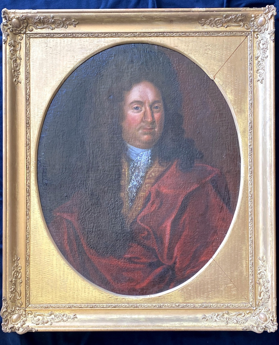 Oil Painting On Canvas, Portrait Of A Man, 18th Century -photo-7