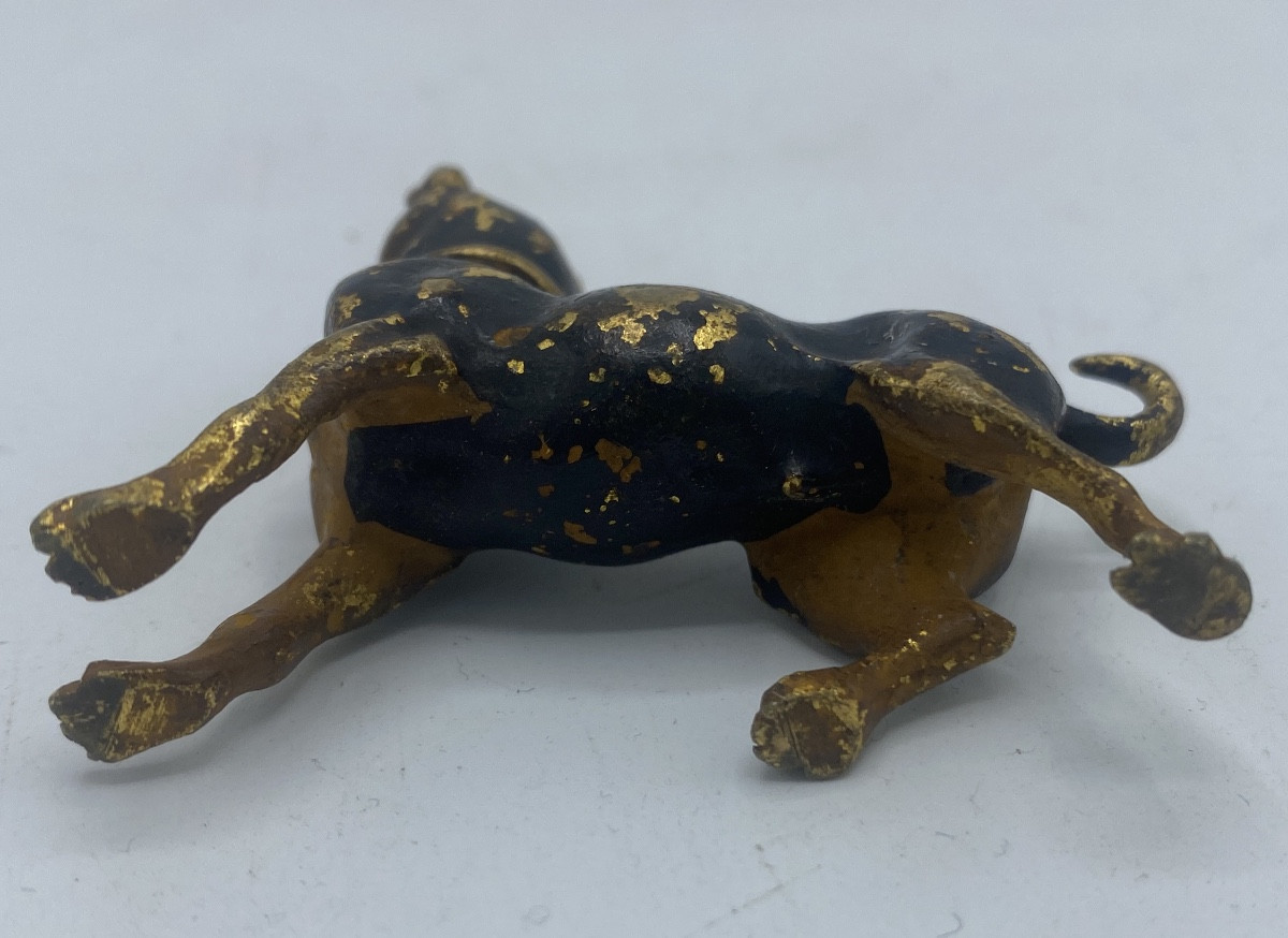 Chien en bronze de vienne , 19eme -photo-1