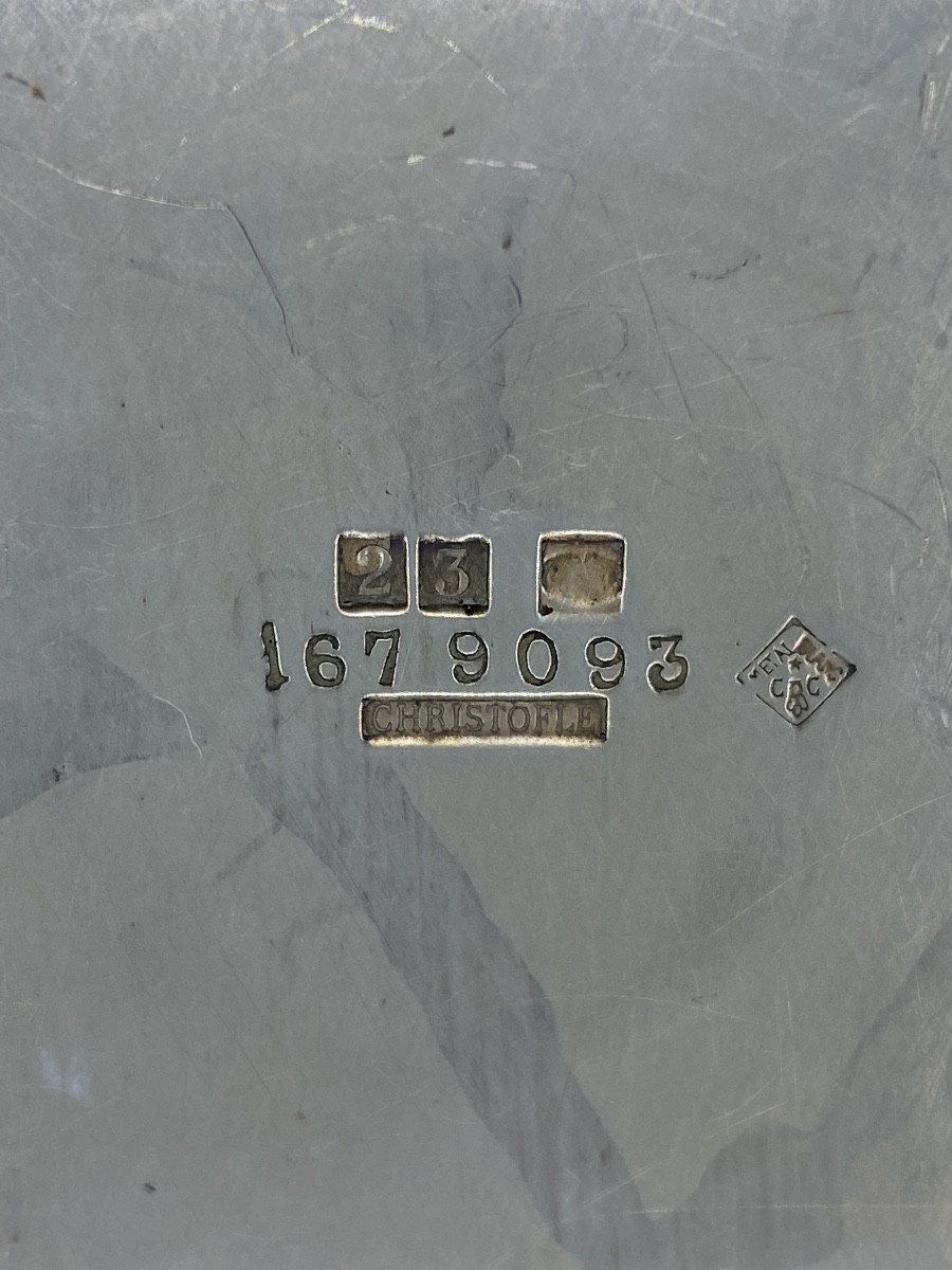 Seau à champagne Christofle métal argenté . -photo-3