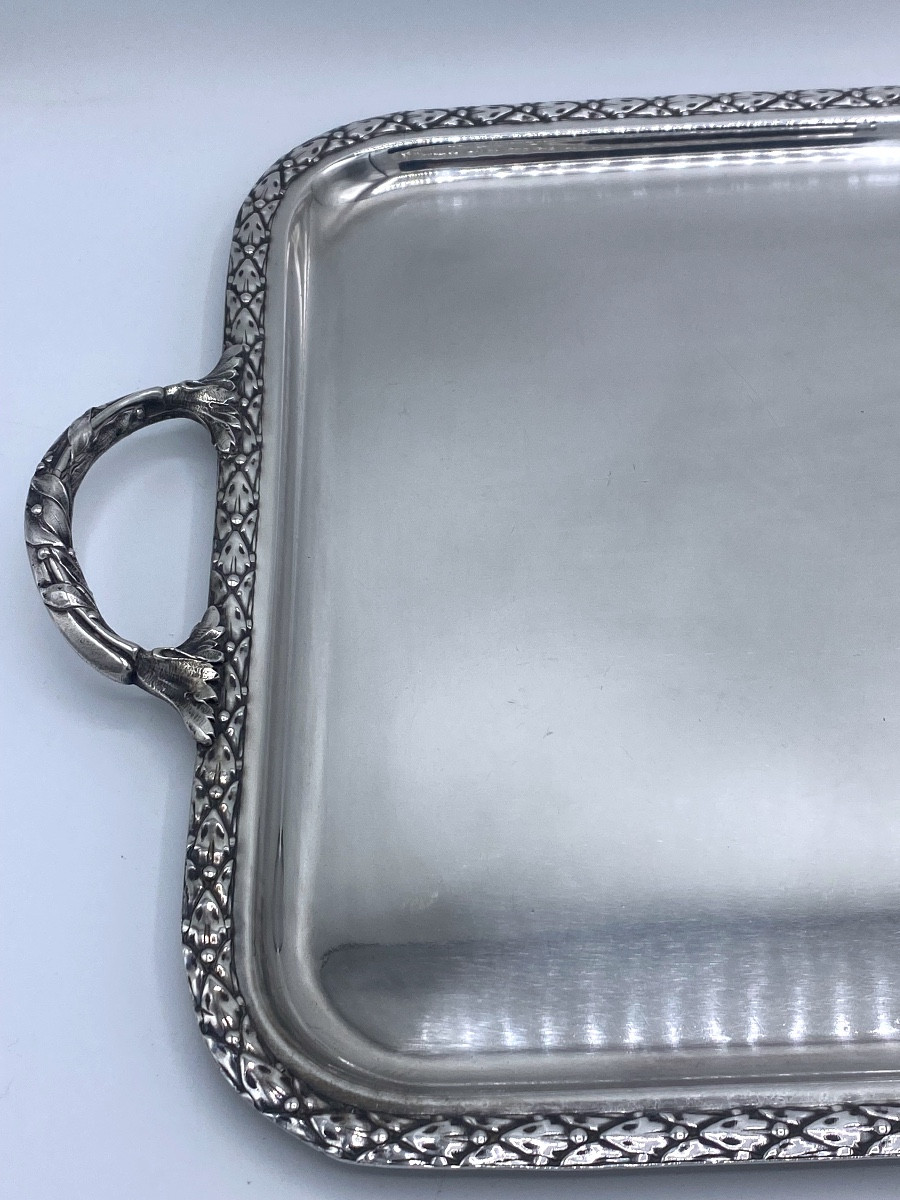 Silver Metal Tray, 19th -photo-3