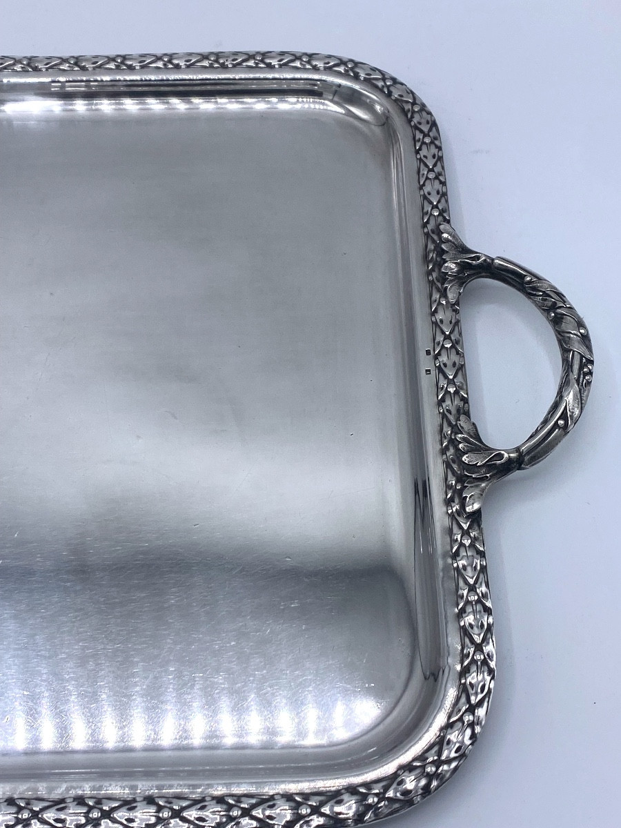 Silver Metal Tray, 19th -photo-4