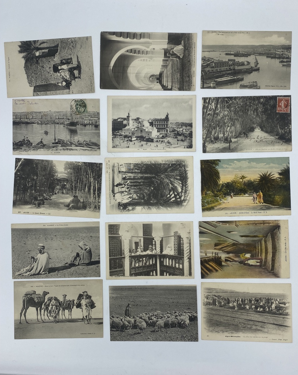 Série de 89 cartes postales anciennes sur l’Algérie -photo-1