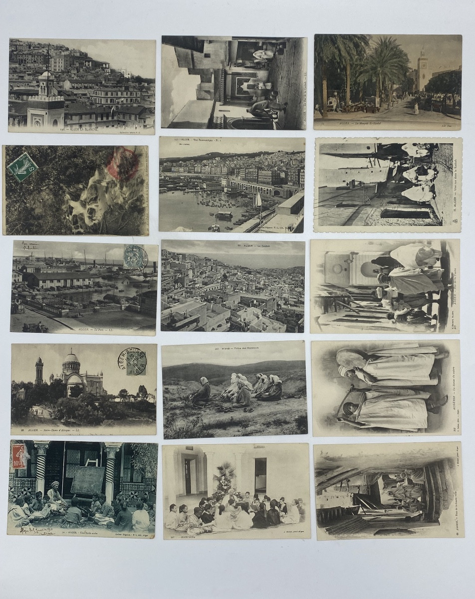 Série de 89 cartes postales anciennes sur l’Algérie -photo-2