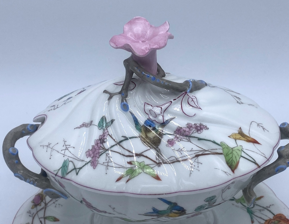Saucière en porcelaine de Limoges Jean Pouyat -photo-2
