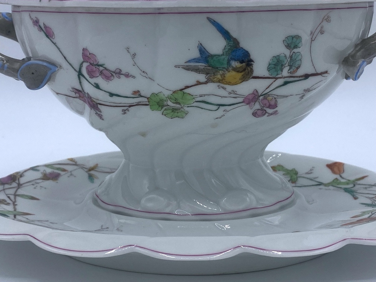 Saucière en porcelaine de Limoges Jean Pouyat -photo-4