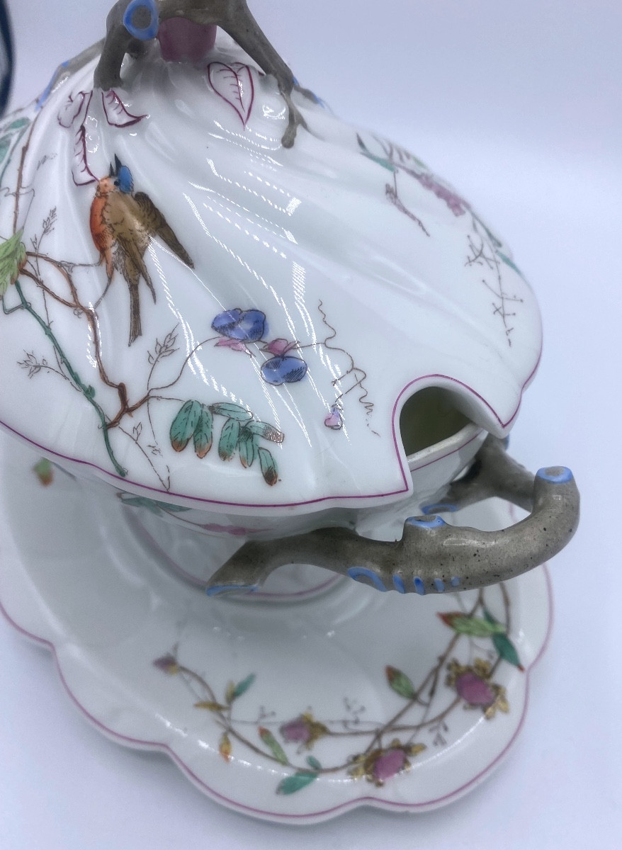 Saucière en porcelaine de Limoges Jean Pouyat -photo-2