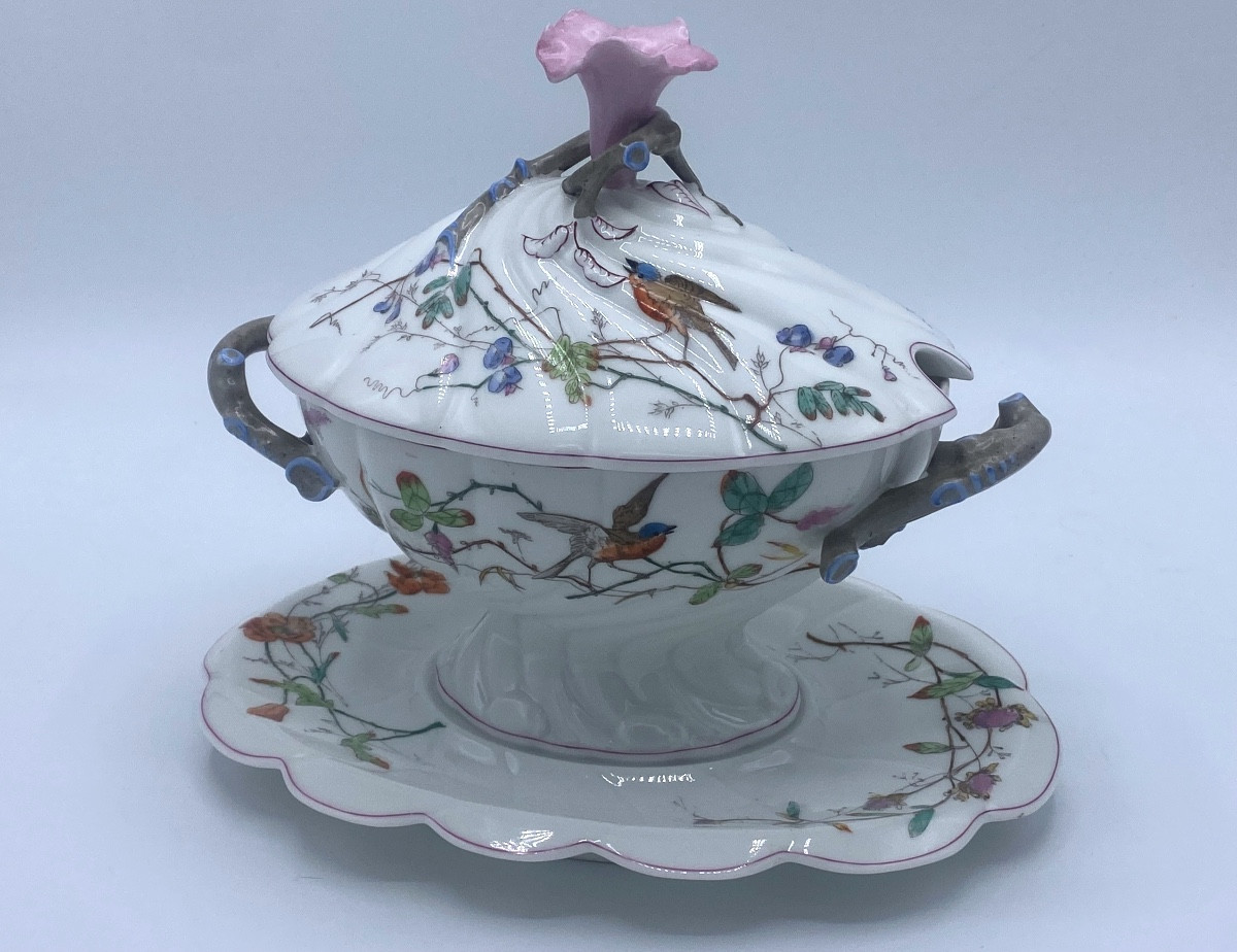 Saucière en porcelaine de Limoges Jean Pouyat -photo-6