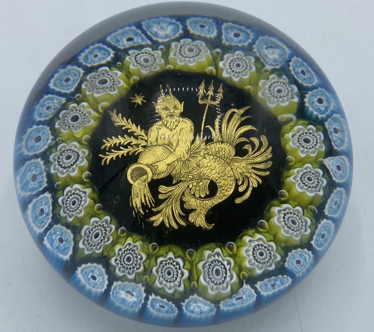 Ancienne sulfure , presse papier , boule Murano ,20eme-photo-4